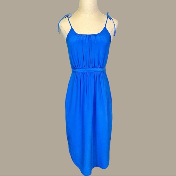 Madewell ‘Skyway 100% Silk Tie-Strap Cami Dress’ in Royal Blue Size 0 - Picture 4 of 15